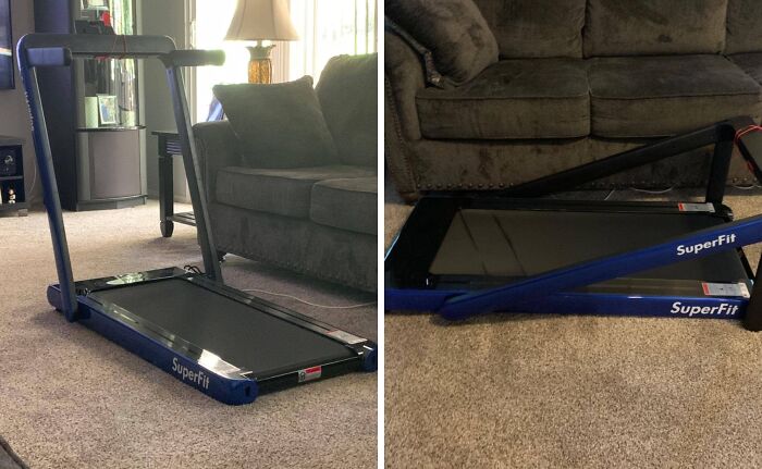 Experience Ultimate Convenience With Goplus 2 In 1 Folding Treadmill: 2.25HP Superfit Under Desk Electric Treadmill, Installation-Free