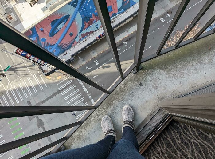 The Hotel Advertised Having A Balcony. This Is The Balcony