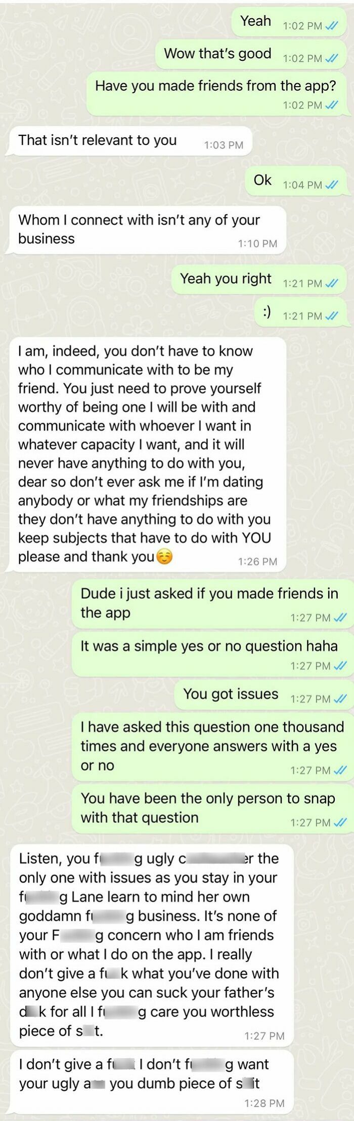 Happened To A Friend Of Mine Today