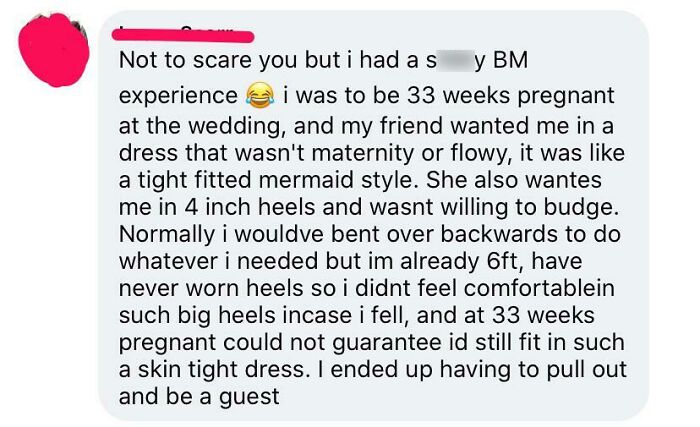 Bride Wouldn't Accommodate Her Heavily Pregnant Bridesmaid — Forced Her To Pull Out Of The Bridal Party