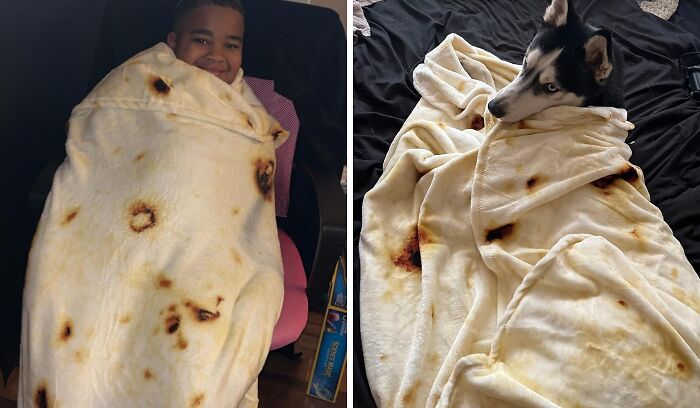 Wrap Yourself In Comfort With Mermaker Burritos Tortilla Throw Blanket 2.0 - Double Sided 60 Inches For Adults And Kids, Fun For Everyone!