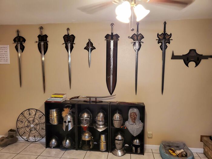 Added Some Small Shelves For My Helmets