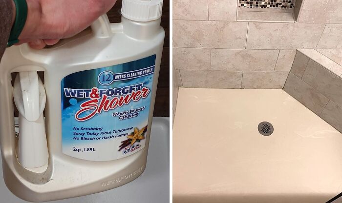  Wet & Forget Shower Cleaner: Effortless Weekly Application, No Scrubbing Needed, Bleach-Free Formula For Sparkling Cleanliness!