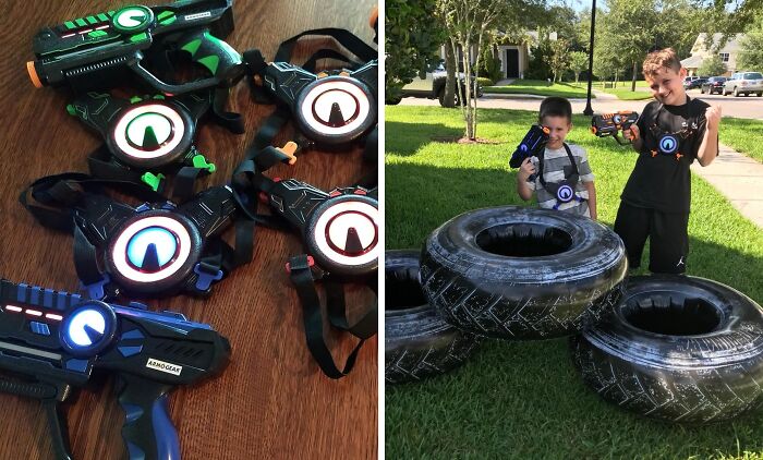 Embark On Epic Laser Battles With ArmoGear Laser Tag: Immerse Yourself In Thrilling Action With A Set Of 4 Laser Tag Guns And Vests!