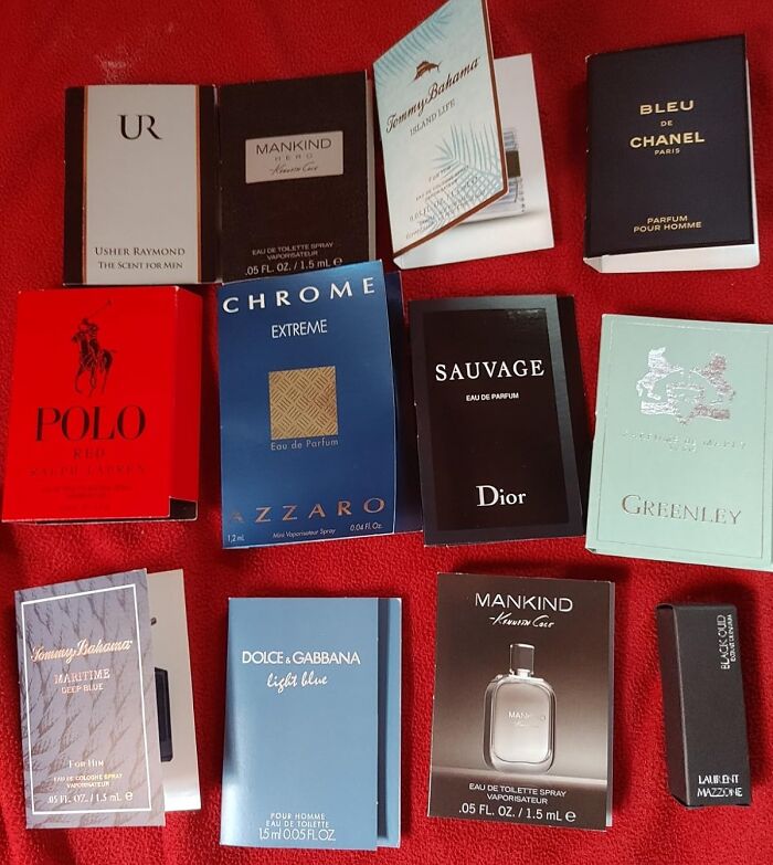 Elevate Your Scent Game: Explore 11 Designer Cologne Samples Vials For Men, Presented In An Elegant Organza Bag!