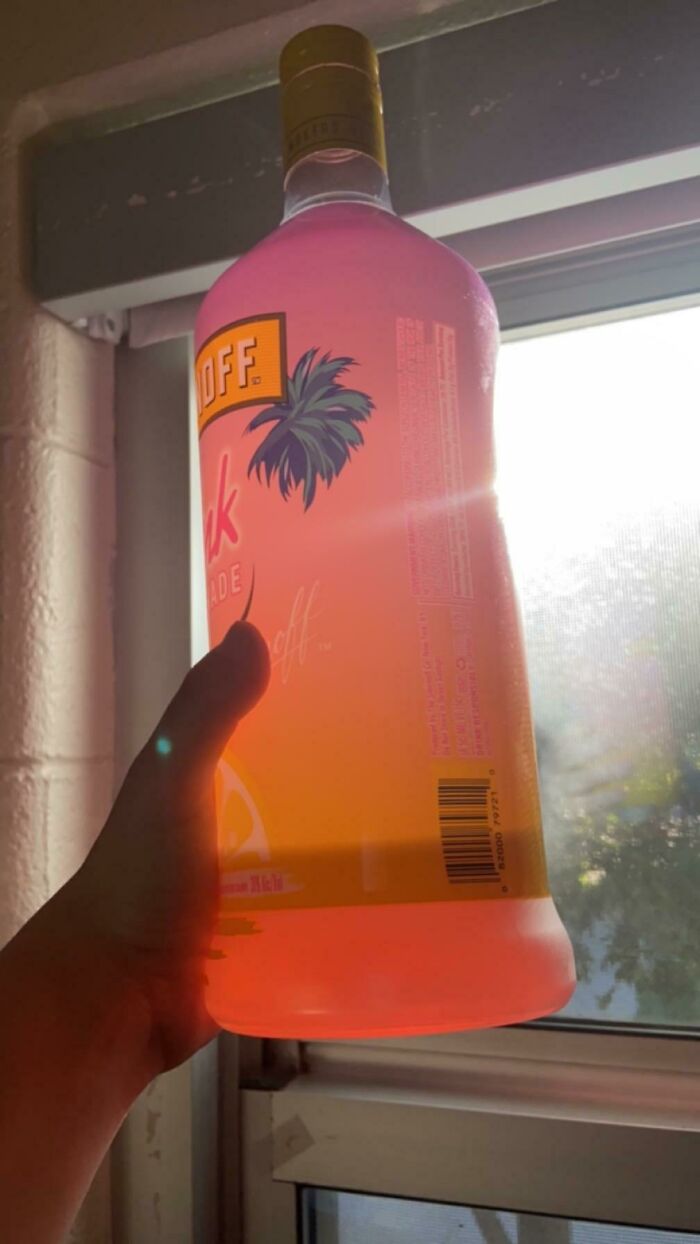 I Had Bought Two Bottles Of Liquor, And Told My Roomates I Didn’t Mind If They Had Some. This Is What Is Left Of The Second. I Knew She Went Through The First One, I Didn’t Know She Drank So Much Of This One