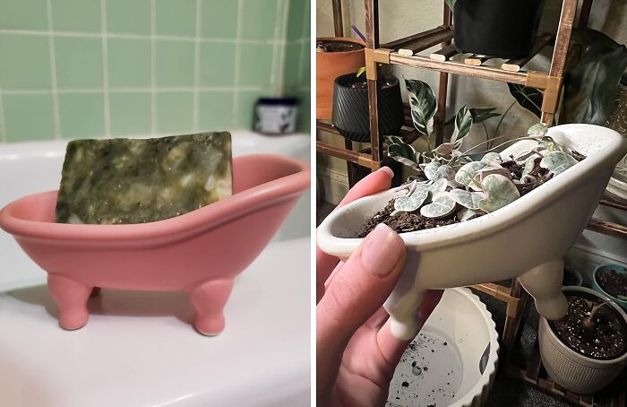 Soak Up Style With The White Ceramic Mini Bathtub: Charming Décor For Your Bathroom Or Vanity!