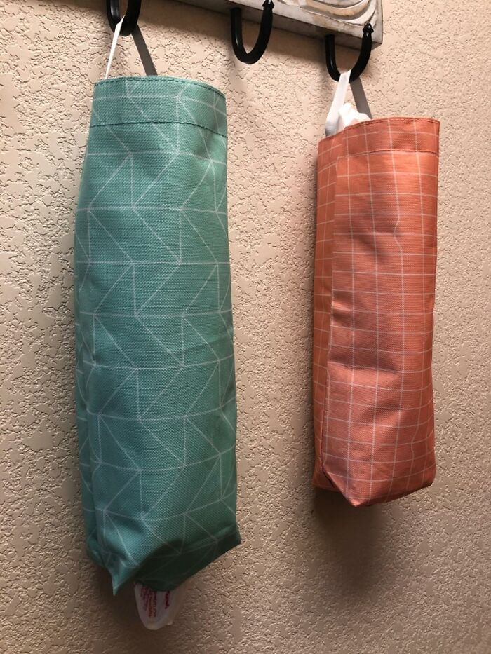 Stay Organized With AKAZA 2-Piece Plastic Bag Holder: Waterproof Wall-Mounted Grocery Bag Dispenser And Garbage Bag Organizer For Seamless Storage And Dispensing