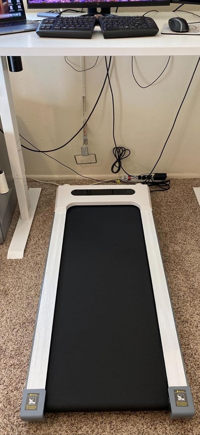 Max Out Your Desk Time: Under Desk Treadmill With Tunes & Control At Your Fingertips!