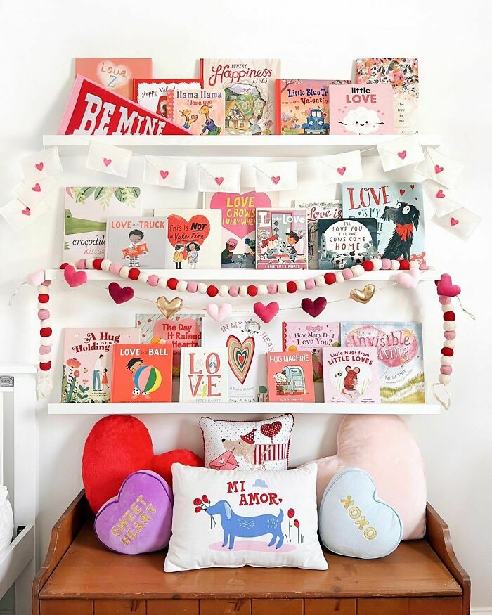 A Still Shot Of Cupid’s Favorite Books. My Son’s Favorite Book Is Hug Machine, Which We Read On Repeat Even When It’s Not On The Theme