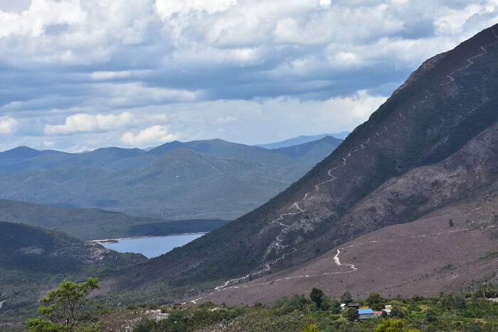 View From Iron Blow Lookout, Queenstown Tasmania