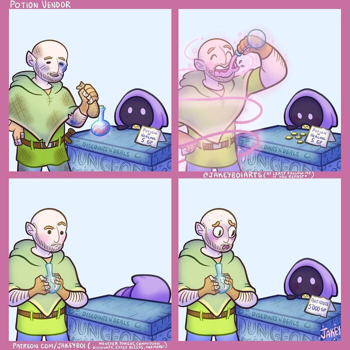 Funny Comics Based On Fantasy World By Jakey Boi Arts (New Pics)