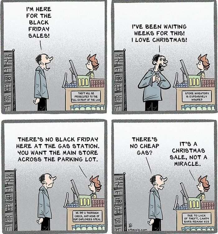 Comic Capturing The Absurd Humor Of Working In A Retail Store By Stephen Beals