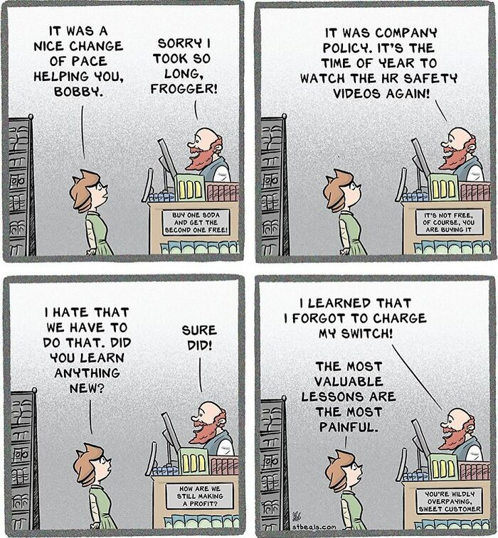 Comic Capturing The Absurd Humor Of Working In A Retail Store By Stephen Beals