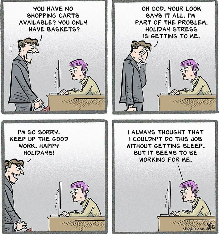 Comic Capturing The Absurd Humor Of Working In A Retail Store By Stephen Beals