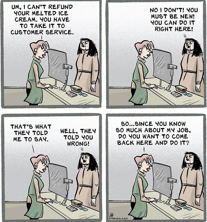 Comic Capturing The Absurd Humor Of Working In A Retail Store By Stephen Beals