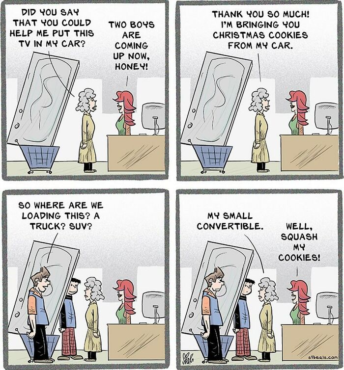 Comic Capturing The Absurd Humor Of Working In A Retail Store By Stephen Beals