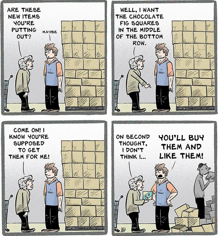 Comic Capturing The Absurd Humor Of Working In A Retail Store By Stephen Beals