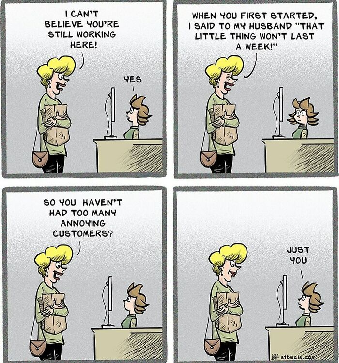 Comic Capturing The Absurd Humor Of Working In A Retail Store By Stephen Beals