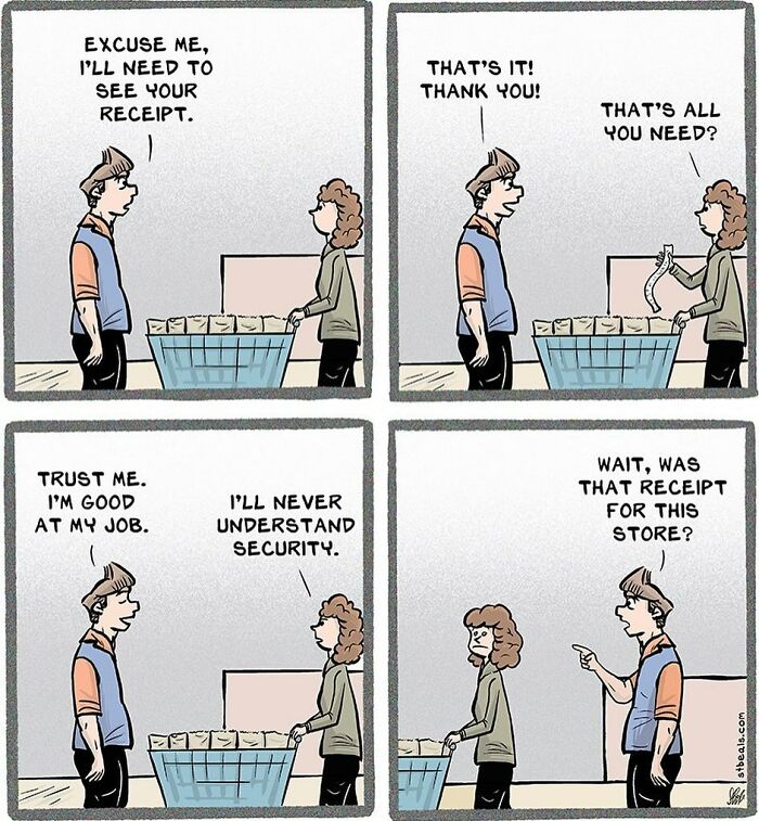 Comic Capturing The Absurd Humor Of Working In A Retail Store By Stephen Beals