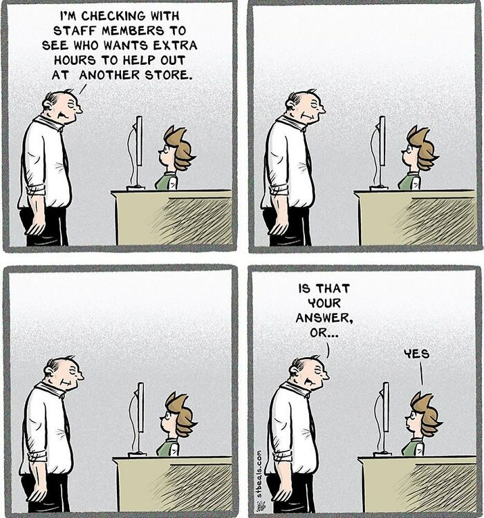 Comic Capturing The Absurd Humor Of Working In A Retail Store By Stephen Beals