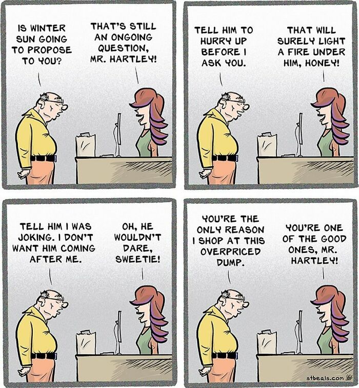 Comic Capturing The Absurd Humor Of Working In A Retail Store By Stephen Beals