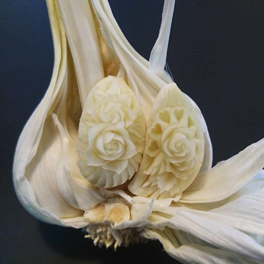 Gaku Carving, A Food Carving Artist, Changes Vegetables And Fruits Into Surprising Artworks (New Pics)