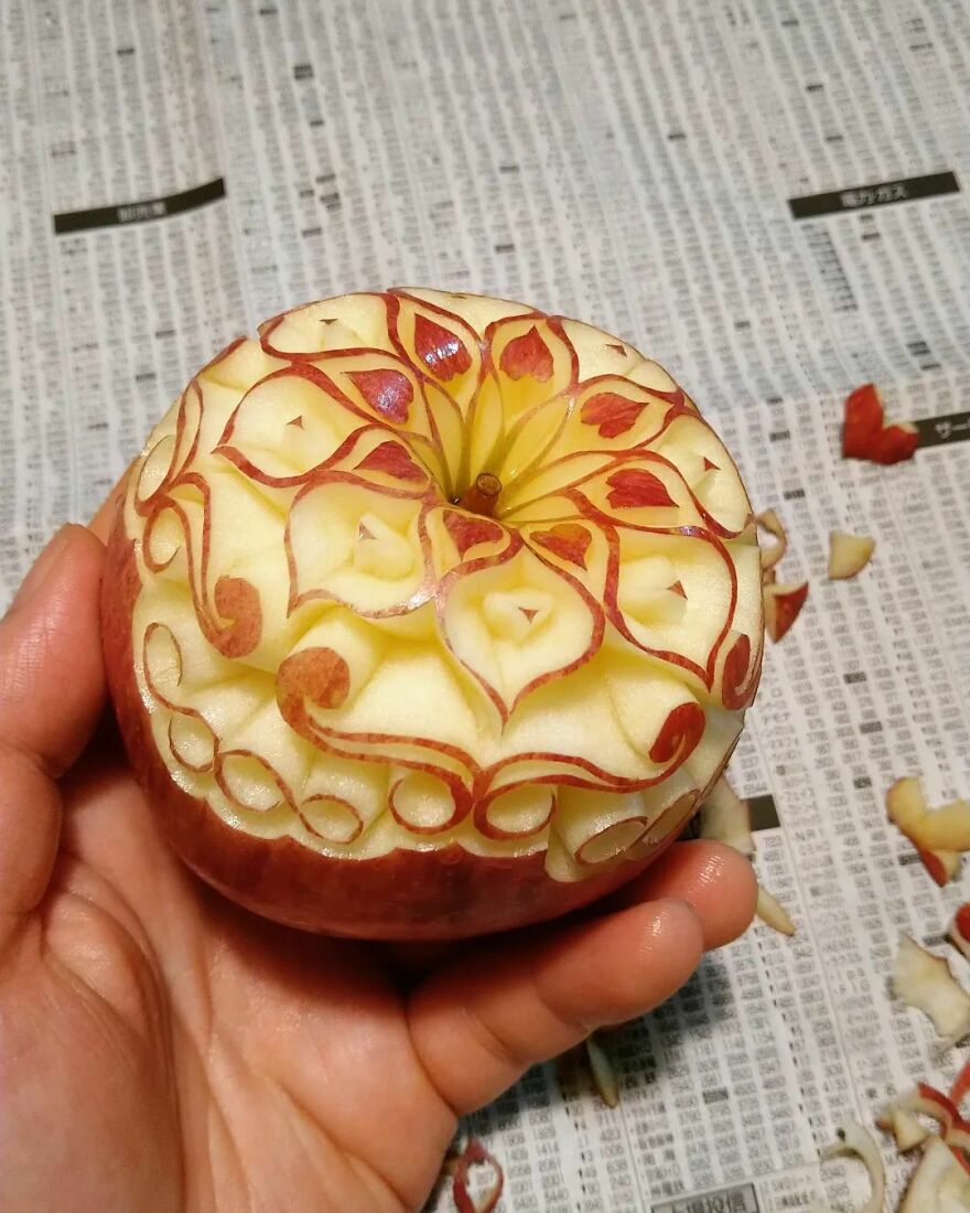 Gaku Carving, A Food Carving Artist, Changes Vegetables And Fruits Into Surprising Artworks (New Pics)