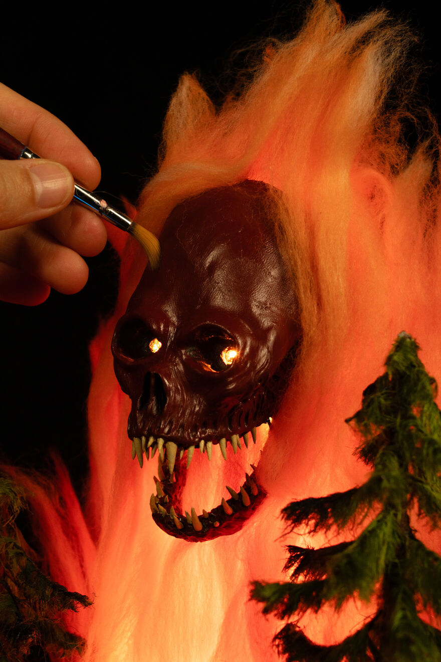 I Made An Epic Fantasy Diorama "The Flaming Gatekeeper"