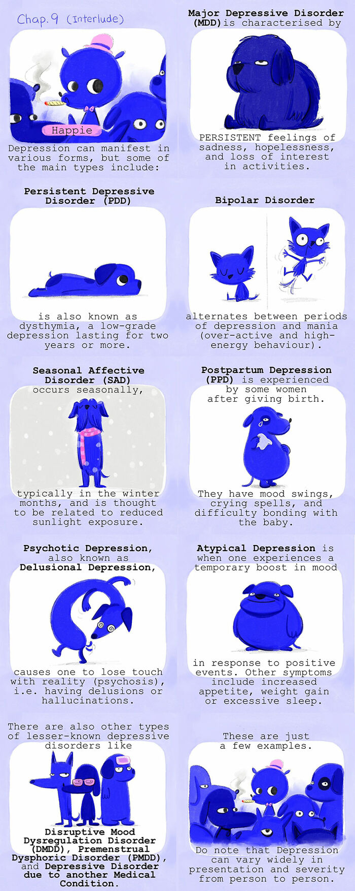 I Created A Webcomic About A Depression Named Happie And A Girl Named July, And How They Learn To Live With Each Other