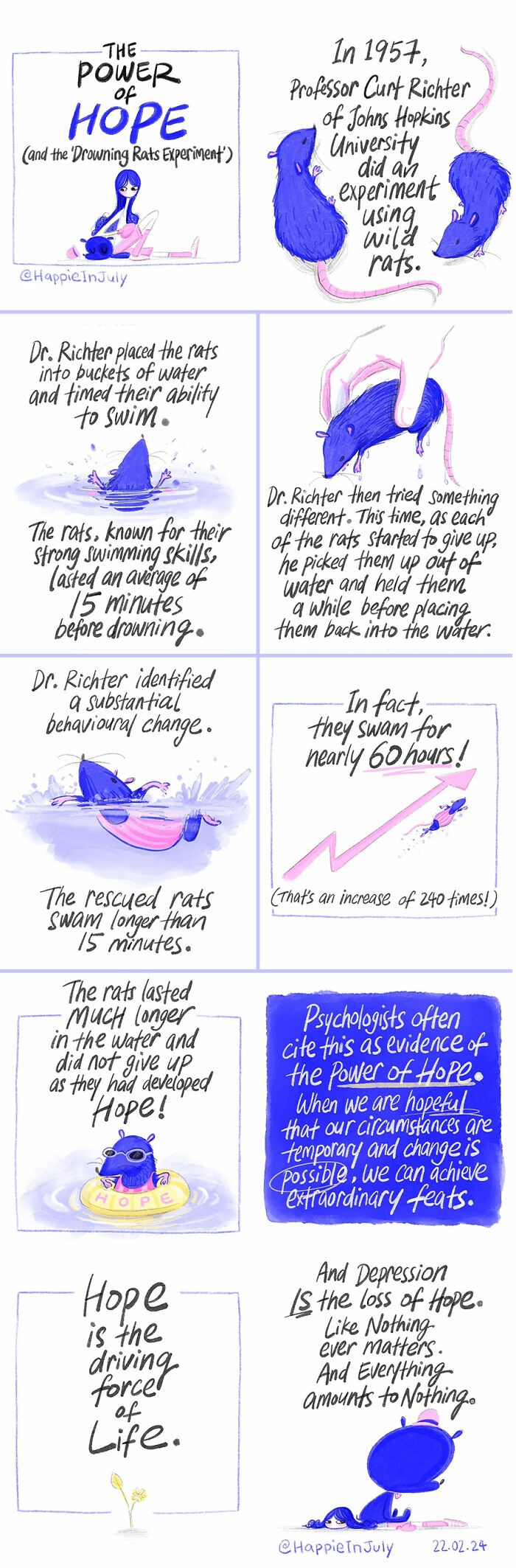 I Created A Webcomic About A Depression Named Happie And A Girl Named July, And How They Learn To Live With Each Other