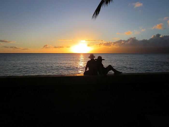 Spending Time With My Wife...the Ocean...sunsets (And Our Bulldog - Not In The Pic)