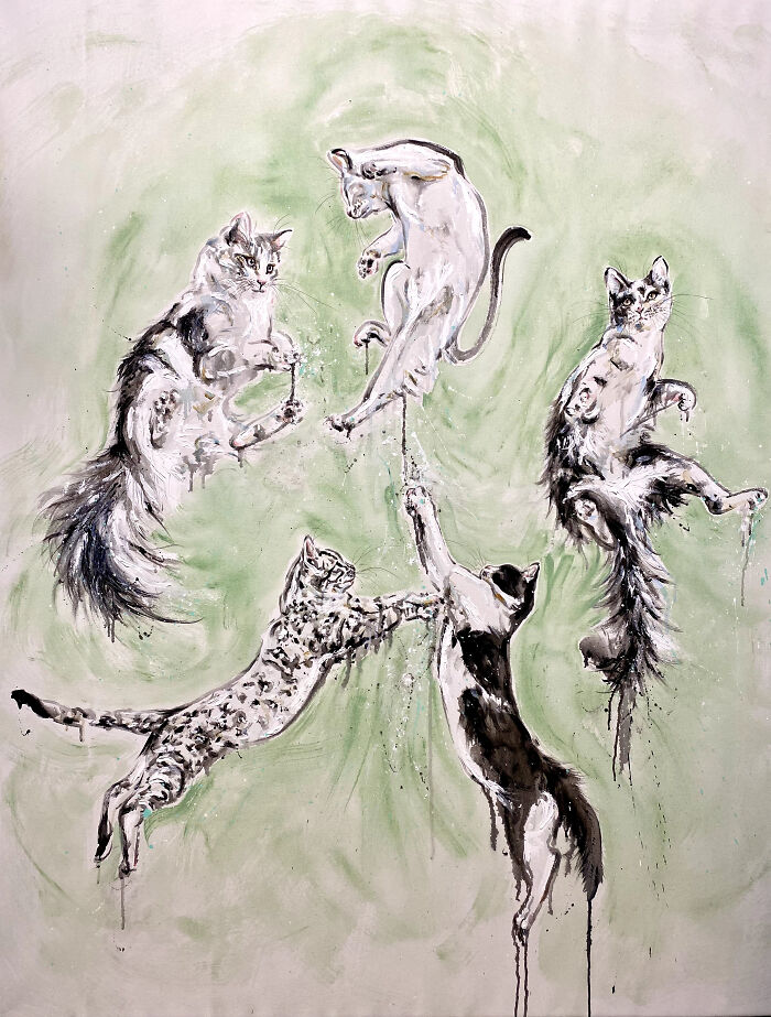 Largest Cat Painting In The World, Panel #1
