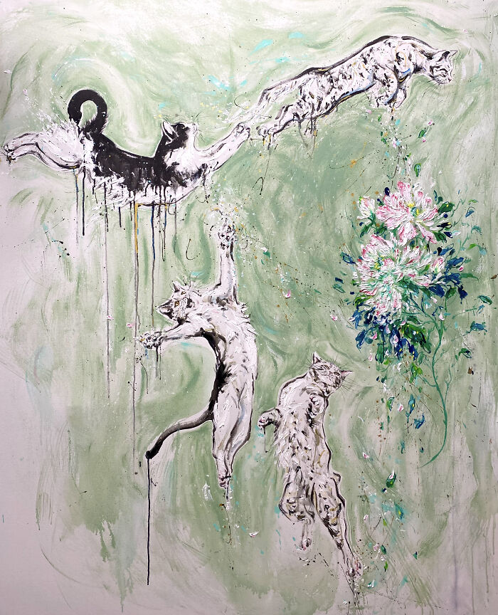 Largest Cat Painting In The World, Panel #2