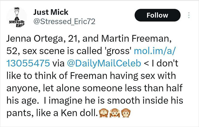 &ldquo;The Worst Thing I&rsquo;ve Ever Seen&rdquo;: People Disturbed By Jenna Ortega And Martin Freeman&rsquo;s Scene