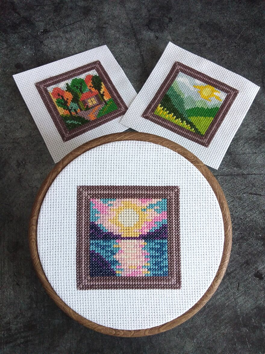 I Create Small And Simple Cross-Stitch Patterns (23 Pics)