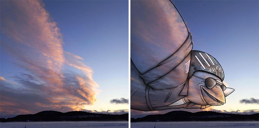 This Artist Continues To Create Drawings Inspired By Cloud Shapes (New Pics)