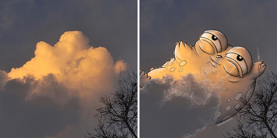 This Artist Continues To Create Drawings Inspired By Cloud Shapes (New Pics)