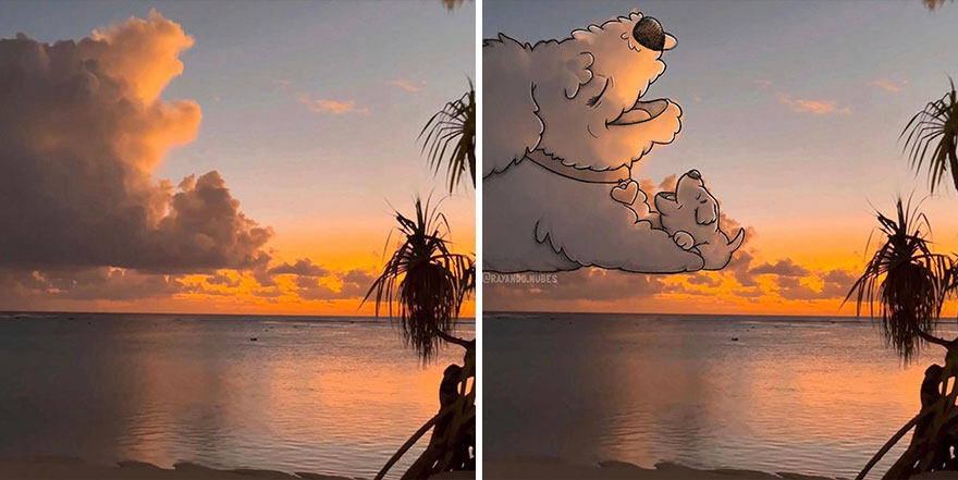 This Artist Continues To Create Drawings Inspired By Cloud Shapes (New Pics)