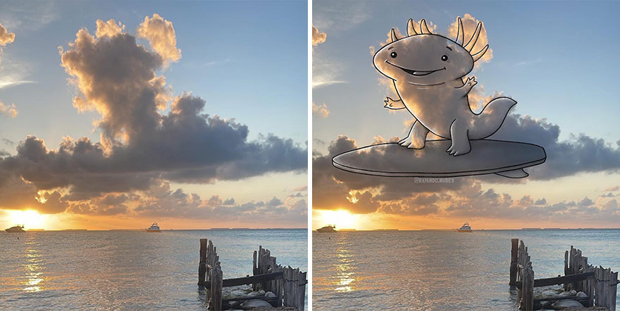 This Artist Continues To Create Drawings Inspired By Cloud Shapes (New Pics)