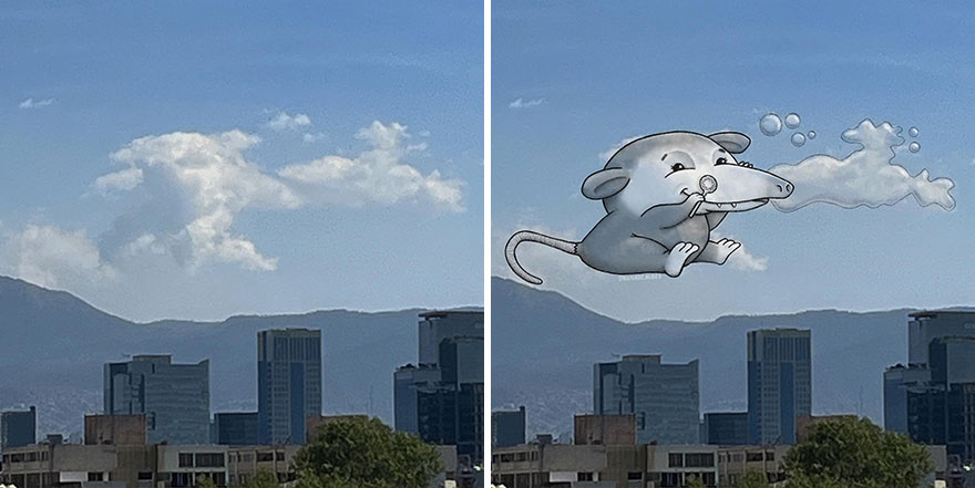 This Artist Continues To Create Drawings Inspired By Cloud Shapes (New Pics)