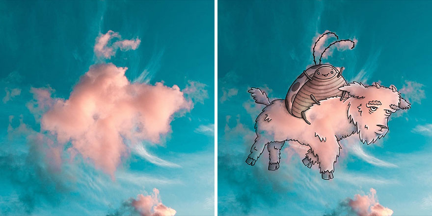 This Artist Continues To Create Drawings Inspired By Cloud Shapes (New Pics)