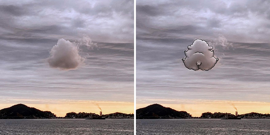 This Artist Continues To Create Drawings Inspired By Cloud Shapes (New Pics)