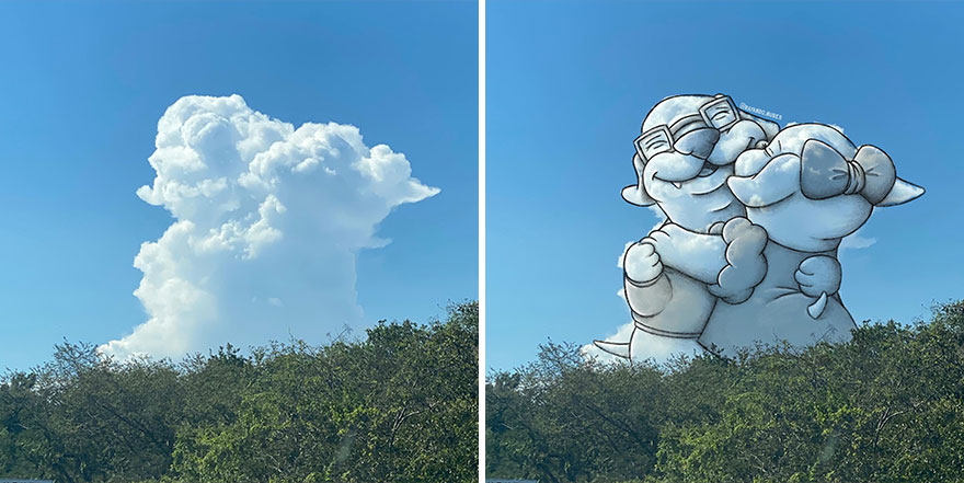 This Artist Continues To Create Drawings Inspired By Cloud Shapes (New Pics)