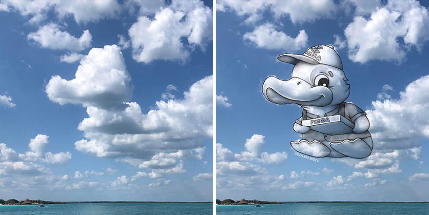 This Artist Continues To Create Drawings Inspired By Cloud Shapes (New Pics)