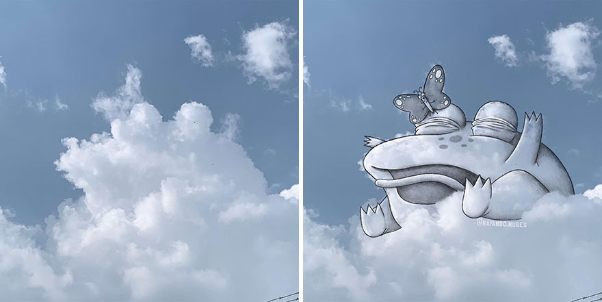 This Artist Continues To Create Drawings Inspired By Cloud Shapes (New Pics)