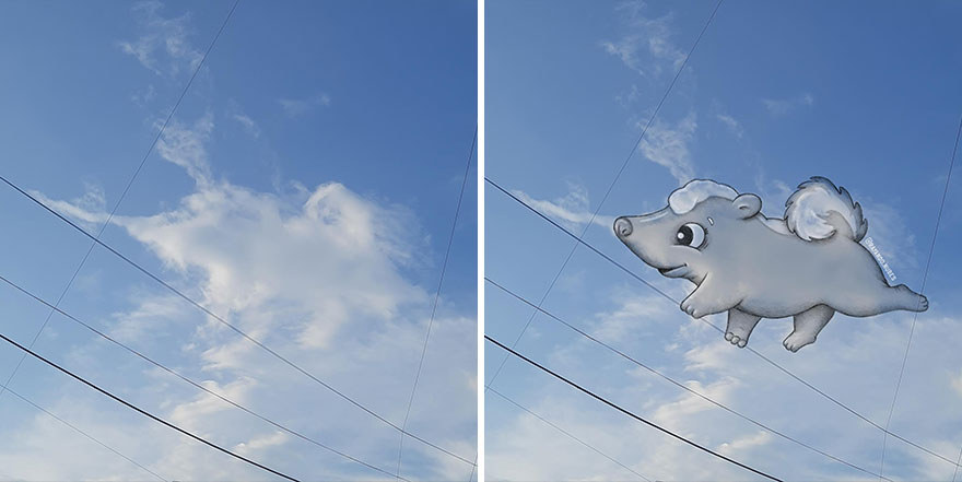 This Artist Continues To Create Drawings Inspired By Cloud Shapes (New Pics)