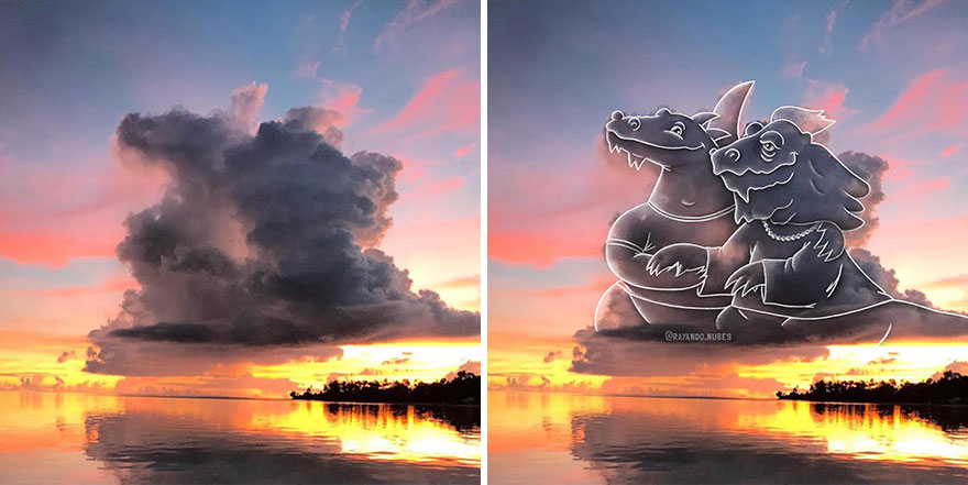This Artist Continues To Create Drawings Inspired By Cloud Shapes (New Pics)
