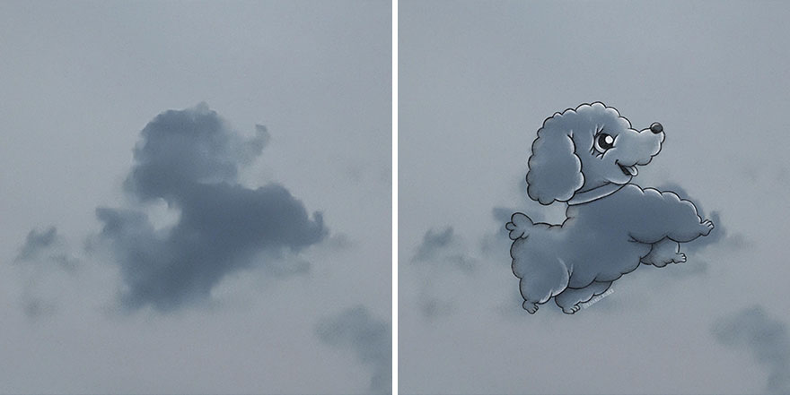 This Artist Continues To Create Drawings Inspired By Cloud Shapes (New Pics)