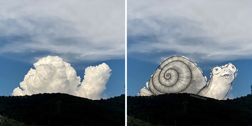 This Artist Continues To Create Drawings Inspired By Cloud Shapes (New Pics)